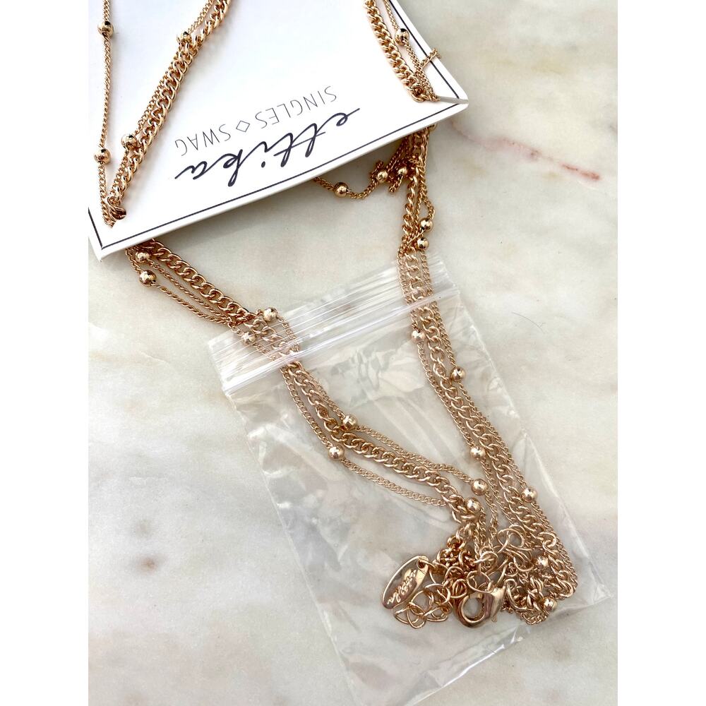 Ettika Revolve Gold Dangling Layer Necklace - Picture 4 of 6